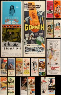 2m0812 LOT OF 21 MOSTLY UNFOLDED 1960S INSERTS 1960s great images from a variety of movies!