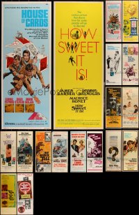 2m0819 LOT OF 18 MOSTLY UNFOLDED 1960S INSERTS 1960s great images from a variety of movies!