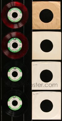 2m0716 LOT OF 4 ALFRED HITCHCOCK 45 RPM RADIO SPOT RECORDS 1960s-1970s Marnie, Torn Curtain, Topaz