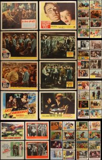 2m0324 LOT OF 52 MILITARY LOBBY CARDS 1940s-1960s incomplete sets from several different movies!