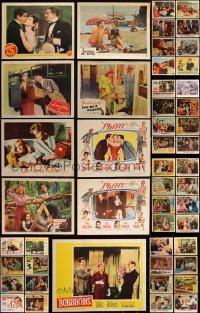 2m0327 LOT OF 49 LIGHT DRAMA/COMEDY LOBBY CARDS 1940s-1960s incomplete sets from several movies!