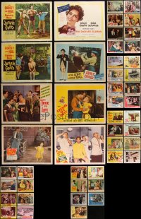 2m0330 LOT OF 47 LIGHT DRAMA/COMEDY LOBBY CARDS 1940s-1960s incomplete sets from several movies!