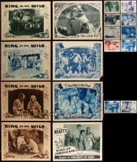 2m0351 LOT OF 18 SERIAL JUNGLE LOBBY CARDS 1930s-1950s incomplete sets from several movies!