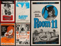 2m0142 LOT OF 5 SEXPLOITATION PRESSBOOKS 1960s-1970s great advertising images with nudity inside!