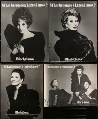 2m0932 LOT OF 4 UNFOLDED BLACKGLAMA ADVERTISING POSTERS 1970s-1980s Streisand, Ball, Hepburn & more!