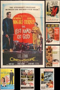 2m0273 LOT OF 7 FOLDED 1950S ONE-SHEETS 1950s great images from a variety of different movies!