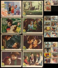 2m0341 LOT OF 27 LOBBY CARDS 1940s-1950s incomplete sets from a variety of different movies!