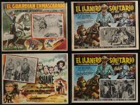 2m0022 LOT OF 6 COWBOY WESTERN MEXICAN LOBBY CARDS 1940s-1950s Shane, Lone Ranger & more!