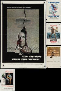 2m0281 LOT OF 5 FOLDED CLINT EASTWOOD ONE-SHEETS 1970s Escape From Alcatraz, Eiger Sanction + more!