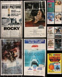 2m0742 LOT OF 12 FOLDED TOPPS POSTERS 1981 Star Wars, Empire Strikes Back, Jaws, includes bag!