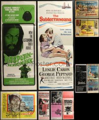 2m0492 LOT OF 10 FOLDED HALF-SHEETS & INSERTS 1950s-1980s cool images from several movies!