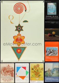 2m0005 LOT OF 12 UNFOLDED SWISS OVERSIZED 36X50 MUSEUM/ART EXHIBITION POSTERS 1970s-1980s cool!