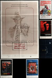 2m0277 LOT OF 6 FOLDED 1958-1988 CLINT EASTWOOD ONE-SHEETS 1958-1988 Tightrope, Firefox & more!