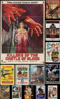 2m0489 LOT OF 15 FOLDED NON-US POSTERS 1970s-1980s great images from a variety of different movies!