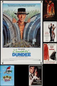2m1085 LOT OF 8 MOSTLY UNFOLDED SINGLE-SIDED MOSTLY 27X41 ONE-SHEETS 1980s cool movie images!