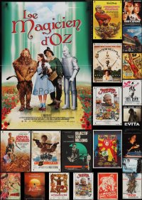2m0950 LOT OF 27 FORMERLY FOLDED FRENCH 23X32 POSTERS 1950s-2010s a variety of cool movie images!