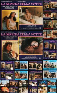 2m0877 LOT OF 30 FORMERLY FOLDED 19X27 ITALIAN PHOTOBUSTAS 1970s-2000s a variety of movie scenes!
