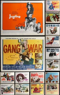 2m0856 LOT OF 24 UNFOLDED HALF-SHEETS 1960s-1970s great images from a variety of different movies!