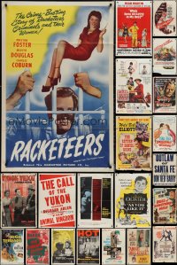 2m0150 LOT OF 88 FOLDED ONE-SHEETS 1940s-1970s great images from a variety of different movies!