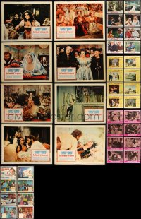 2m0311 LOT OF 64 1960S LOBBY CARDS 1960s complete sets from eight different movies!