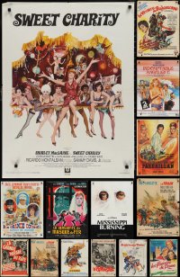 2m0953 LOT OF 22 FORMERLY FOLDED FRENCH 23X32 POSTERS 1960s-1980s a variety of cool movie images!