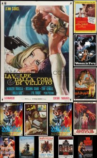 2m0491 LOT OF 14 FOLDED NON-US POSTERS 1970s-1980s great images from a variety of movies!