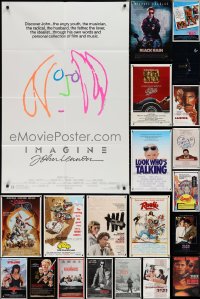 2m0211 LOT OF 31 FOLDED MOSTLY 1980s ONE-SHEETS 1980s great images from a variety of different movies!