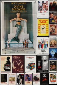 2m0180 LOT OF 51 FOLDED MOSTLY 1980s ONE-SHEETS 1980s great images from a variety of different movies!