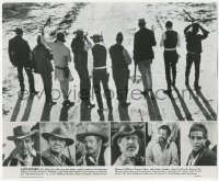 2p1724 WILD BUNCH deluxe 10.75x13 still 1969 portraits of the top six stars + great group photo!