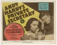 2p1796 ANDY HARDY'S PRIVATE SECRETARY color 8x10 still 1941 Mickey Rooney & Kathryn Grayson, TC image!