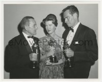 2p1809 BEN-HUR candid 8x10 still 1961 William Wyler, Mary Zimbalist & Charlton Heston with Oscars!