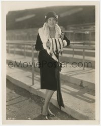 2p1836 COLLEGE WIDOW 8x10.25 still 1927 Dolores Costello modeling fur muffs, returning to fashion!