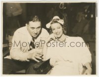 2p1977 SECOND HONEYMOON 7.5x9.5 still 1937 director Walter Lang instructing Loretta Young on set!