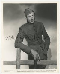2p1979 SERGEANT YORK 8.25x10 still 1941 wonderful posed portrait of soldier Gary Cooper in uniform!
