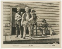 2p1984 SHANE 8x10.25 still 1953 Emile Meyer stands by saloon with Jack Palance & John Dierkes behind!