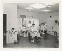 2p1985 SHEMP HOWARD 8.25x10 still 1941 w/ son Morton, getting hair cut at Universal barber shop!