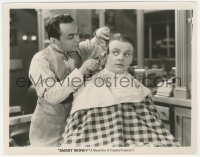 2p1987 SMART MONEY 8x10.25 still 1931 close up of Edward G. Robinson cutting James Cagney's hair!
