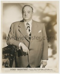 2p1993 SYDNEY GREENSTREET 8.25x10 still 1940s great waist-high Warner Bros studio portrait!