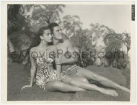 2p2006 TYPHOON 7.75x10 still 1940 best portrait of Dorothy Lamour & Robert Preston in South Seas!