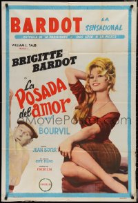 2p0609 CRAZY FOR LOVE Argentinean 1960 different image of super sexy Brigitte Bardot, ultra rare!