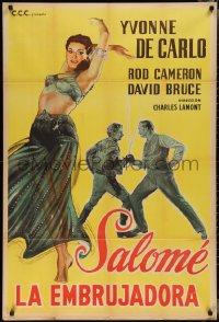 2p0615 SALOME WHERE SHE DANCED Argentinean R1950s full-length art of sexy Yvonne De Carlo!
