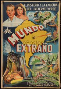 2p0617 STRANGE WORLD Argentinean 1952 Estranho Mundo, Brazilian jungle documentary!