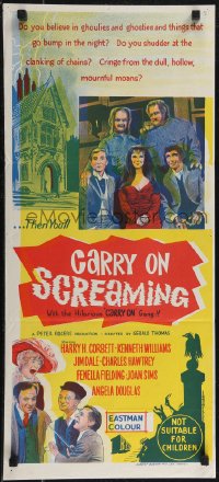 2p0543 CARRY ON SCREAMING Aust daybill 1966 do you believe in ghosties that go bump in the night?