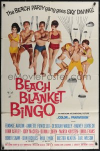 2p0684 BEACH BLANKET BINGO 1sh 1965 Frankie & Annette, different, Win Your Own Beach Bunny!