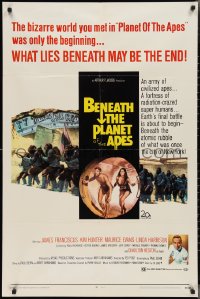 2p0690 BENEATH THE PLANET OF THE APES 1sh 1970 sequel, what lies beneath may be the end!