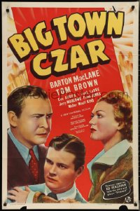 2p0694 BIG TOWN CZAR 1sh 1939 Barton MacLane, based on the story by TV's Ed Sullivan, ultra rare!