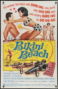 2p0695 BIKINI BEACH 1sh 1964 Frankie Avalon, Annette Funicello, sexy Martha Hyer!