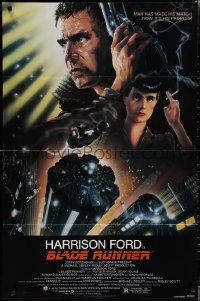 2p0698 BLADE RUNNER NSS style 1sh 1982 Ridley Scott sci-fi classic, art of Harrison Ford by Alvin!