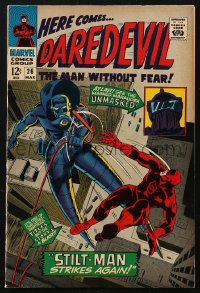 2p0505 DAREDEVIL #26 comic book 1967 Stilt-Man Strikes Again, see the masked marauder unmasked!