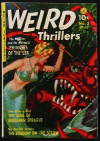 2p0522 WEIRD THRILLERS #3 comic book January/March 1952 Princess of the Sea art by Murphy Anderson!